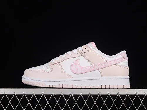 All categories Nk SB Dunk series Nk SB Dunk Low low-top sneakers C version Nk Dunk Low "Pink Paisley" Sakura pink SB low-top sports and leisure sneakers FD1449-100